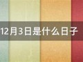 12月3日是什么日子(1月1日是什么日子)