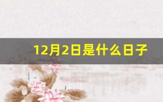 12月2日是什么日子(12月2日是什么日子好不好)