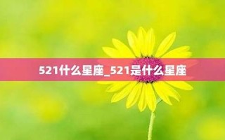 521是什么星座(2007521是什么星座)