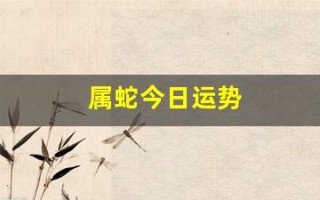 属蛇今日运势(属蛇今日运势财运)