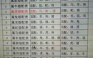 属狗的属相婚配表(06年属狗的属相婚配表)