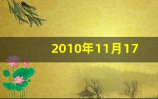 2010年11月17日