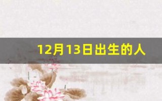 12月13日出生的人很可怕(12月13日出生的人是什么)
