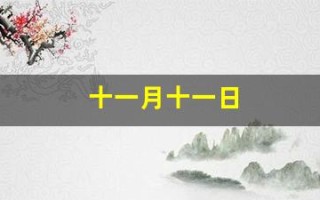 十一月十一日(农历十一月十一日) 十一月十一日(农历十一月十一日)